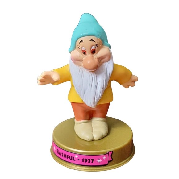 2002 Mcdonalds Disney 100 Years of Magic Snow White Seven Dwarfs Bashful Figure - Picture 1 of 5